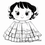 Tiered Skirt Kids Coloring Activity 2