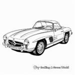 Timeless Mercedes-Benz 300SL Coloring Sheets 1