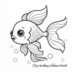 Tiny Goldfish Coloring Pages 4