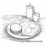 Traditional American Breakfast Coloring Pages 2