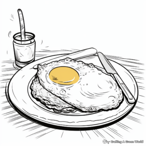 Traditional American Breakfast Coloring Pages 3