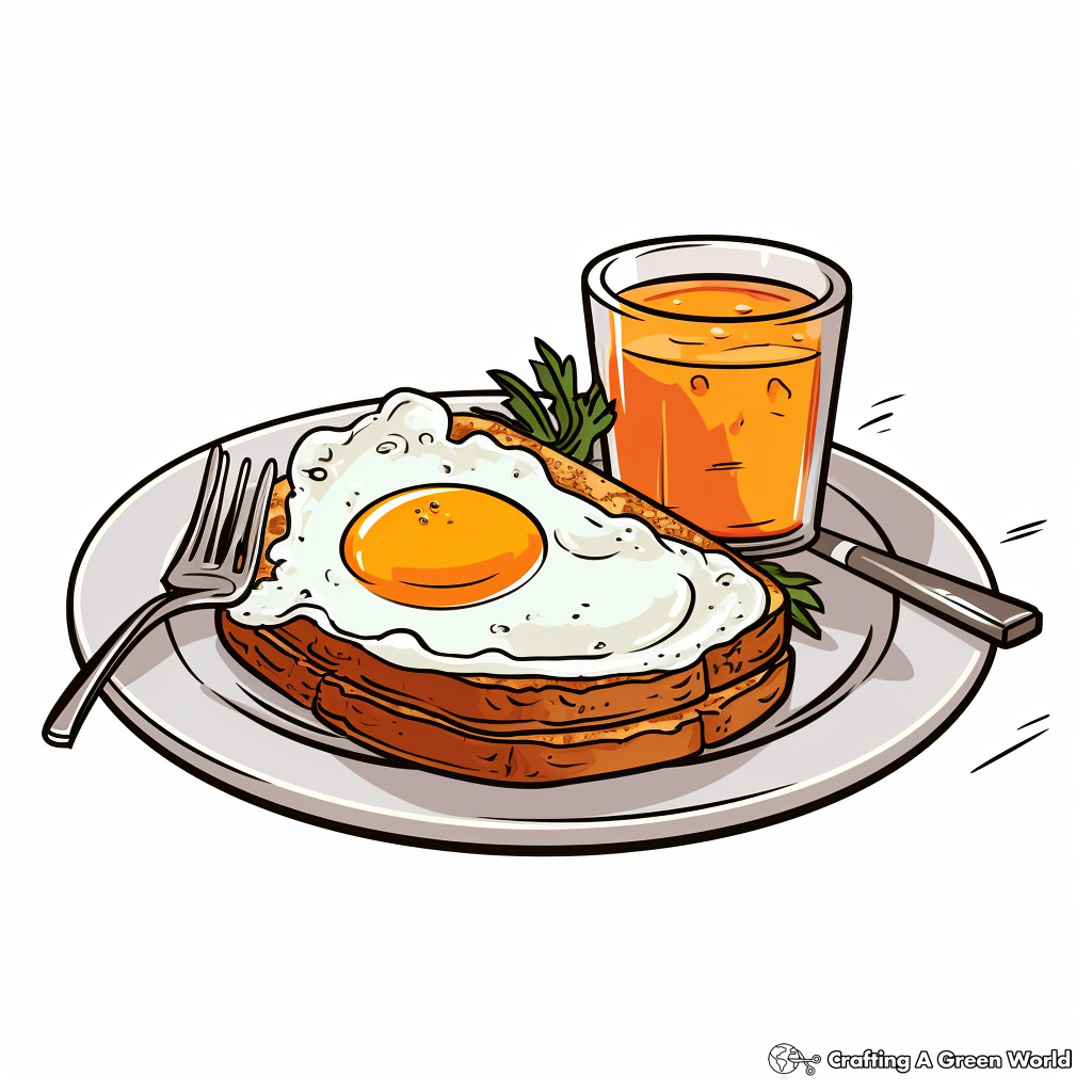 Traditional American Breakfast Coloring Pages 4