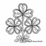 Traditional Irish Clover Coloring Pages 1