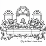 Traditional Last Supper Coloring Pages 1