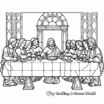 Traditional Last Supper Coloring Pages 2