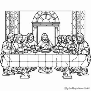 Traditional Last Supper Coloring Pages 2