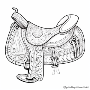 Traditional Mexican Saddle Coloring Sheets 4