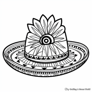 Traditional Mexican Sombrero Coloring Pages 2