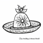 Páginas para colorear del Sombrero Tradicional Mexicano 3