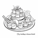 Traditional Nigiri Sushi Coloring Pages 2