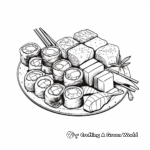 Traditional Nigiri Sushi Coloring Pages 4