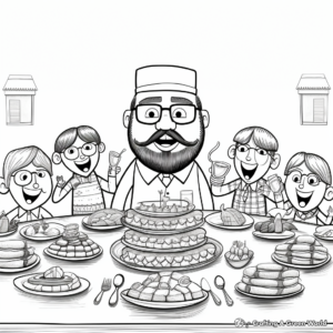 Traditional Passover Seder Coloring Pages 1