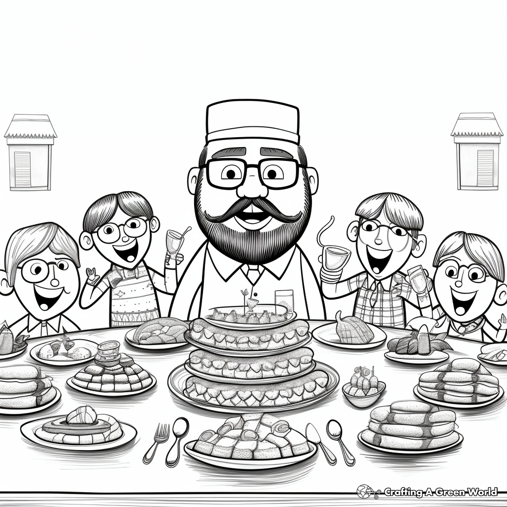 Traditional Passover Seder Coloring Pages 1