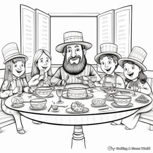Traditional Passover Seder Coloring Pages 3