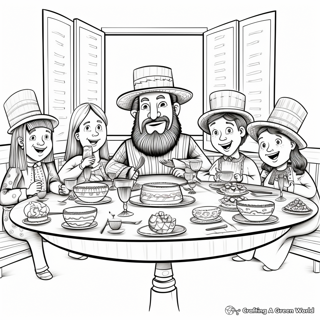 Traditional Passover Seder Coloring Pages 3