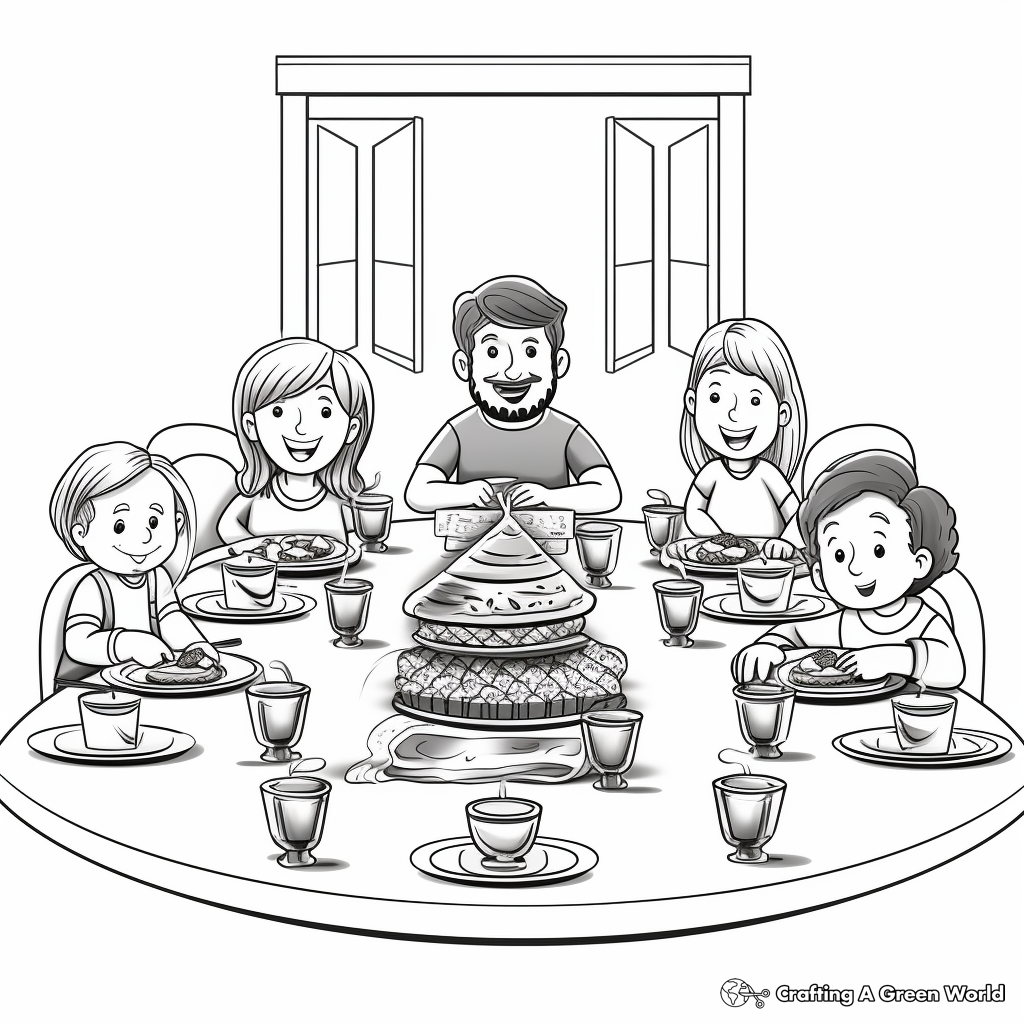 Traditional Passover Seder Coloring Pages 4