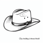 Traditional Ten-Gallon Hat Cowboy Coloring Pages 1