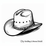 Traditional Ten-Gallon Hat Cowboy Coloring Pages 3