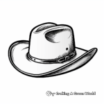 Traditional Ten-Gallon Hat Cowboy Coloring Pages 4