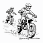 Trail Riding Dirt Bike Coloring Pages for Adults 3