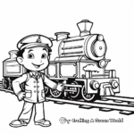 Train Conductor Coloring Pages 2