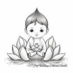Tranquil Lotus Buddha Coloring Pages 3