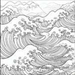 Tranquil Ocean Waves Coloring Pages 1