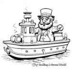 Transport-Specific: Oil Tanker Tugboat Coloring Pages 1