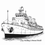 Transport-Specific: Oil Tanker Tugboat Coloring Pages 3