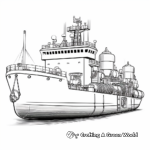 Transport-Specific: Oil Tanker Tugboat Coloring Pages 4