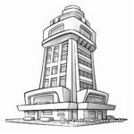 Trapezoid Tower Structure Coloring Page 2