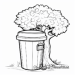 Trash Can in Nature Coloring Pages 2