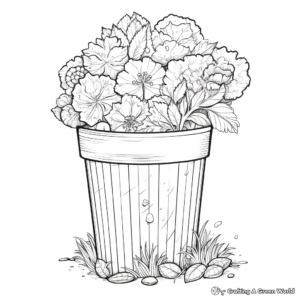 Trash Can in Nature Coloring Pages 3
