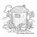 Trash Can in Nature Coloring Pages 4