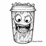 Trash Can with Garbage Coloring Pages 2