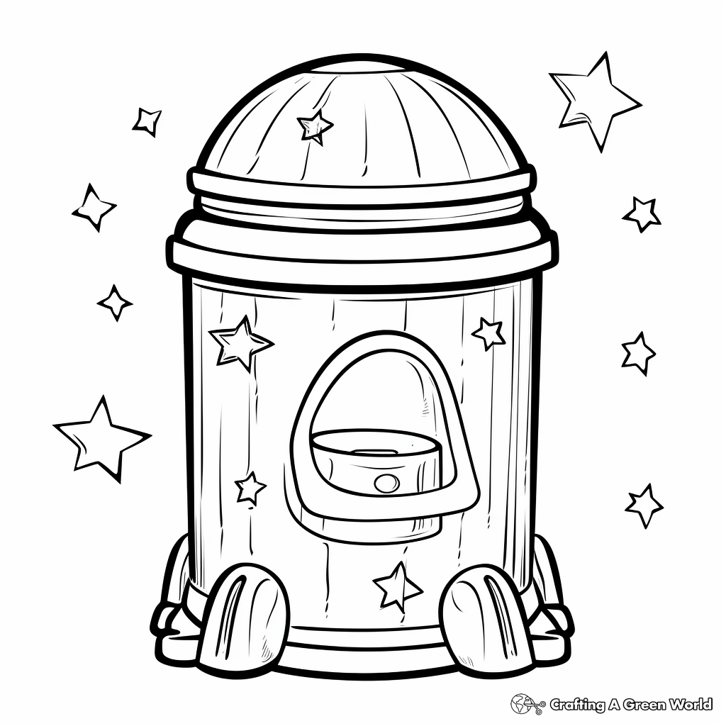 Trash Can with Lid Coloring Pages 4