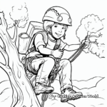 Tree Climber Arborist Arbor Day Coloring Pages 1