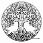 Tree of Life Sacred Geometry Coloring Pages 2
