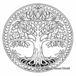 Tree of Life Sacred Geometry Coloring Pages 3