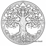 Tree of Life Sacred Geometry Coloring Pages 4