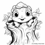 Tree Toad Coloring Page for Children 1