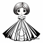 Trendy Fashion Week Ball Gown Dress Coloring Pages 3
