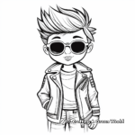 Trendy Leather Jacket Coloring Pages 2