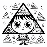 Triangle Patterns Coloring Pages for Toddlers 4