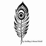 Tribal Art Peacock Feather Coloring Pages 1