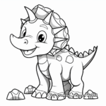 Triceratops Dinosaur Coloring Pages for Children 3