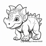 Triceratops Dinosaur Coloring Pages for Children 4