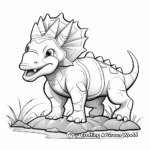 Triceratops in Its Natural Habitat Coloring Pages 1