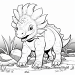 Triceratops in Its Natural Habitat Coloring Pages 4