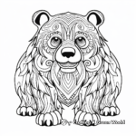 Trippy Psychedelic Bear Coloring Pages 4